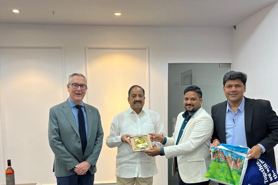 Harper Adams University and UVG Group with the Agriculture Minister of Telangana